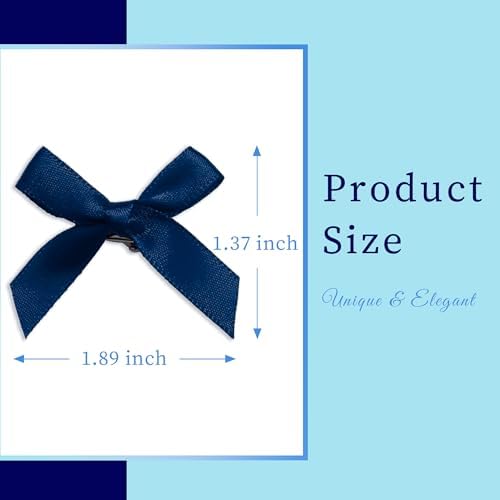 30PCS Bow Hair Clips Blue Satin Small Hair Bows Non Slip Hair Ribbon Coquette Hair Bows for Women Girls - Image 4