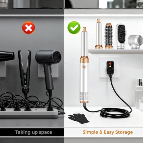 Hair Dryer Brush Set 5 in 1, Hot Air Styler Hair Care Air Curling Wrap Air Curler, Round Brush Blow Dryer Curling Iron Hair Styling Tools Gift for Dry,Volumize, Straight,Curl,110-120V - Image 2