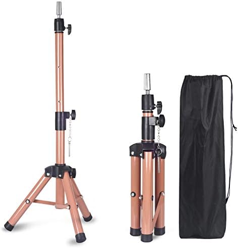 Smilco Mannequin Head Stand,Adjustable Wig Stand Tripod,Heavy Duty Wig Head Stand for Cosmetology Hairdressing Training by Smilco