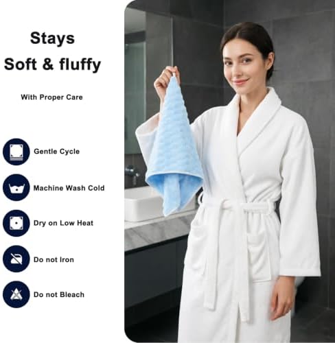 Cloud Velvet Hand Towels 3-Pack 14"x29.6" - Ultra Soft Microfiber Washcloths Set for Bathroom, Quick Dry Face & Hair Towels for Gym Spa - Image 4
