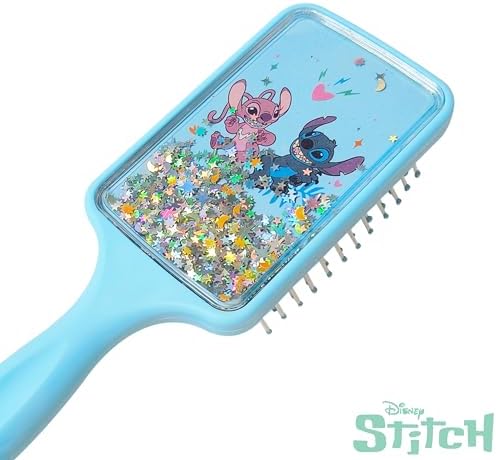 LUV HER Lilo & Stitch Kids' Detangling Confetti Hair Brush - with Stitch & Angel, Gentle on Wet & Dry Hair - Ideal for Kids Ages 3+ - Makes Hair Care Enjoyable and Simple - Image 3