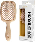 Janeke Superbrush Detangling Brush for Soft Smoothing Hair Brushing with Anti-Static Bristles - Vented Wet Hair Brush for Blow Drying Use - Perfect for Curly, Thick, Wavy, Fine Hair Types (Soft Pink) by Janeke