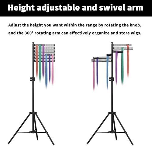 Hair Extension Holder Tripod - Height Adjustable Hair Braiding Rack Stand - Image 3