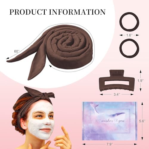 Flylipu Heatless Curling Rod Headband, Upgraded 60" Extra Long Soft Hair Curlers to Sleep In, No Heat Curls for All Hair Types, Hair Wrap Curls Styling Kit for Girls (Brown, 1 Count) - Image 5