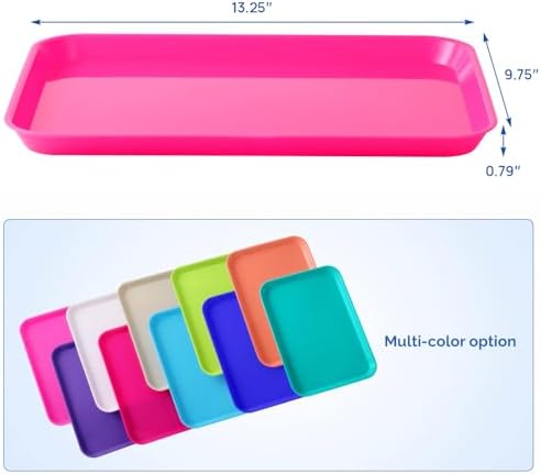 JMU 10 Pcs Hot Pink Dental Procedure Trays Flat Trays Size B 13.25" X 9.75" - Image 4
