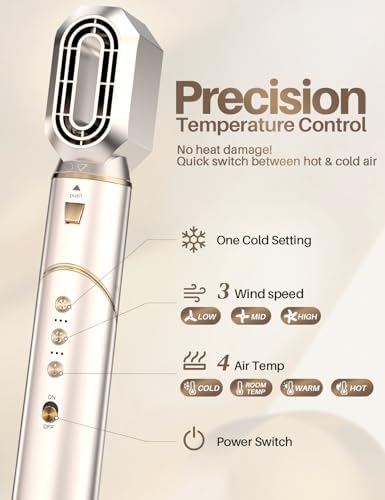 7-in-1 High Speed Hair Dryer & Blow Dryer Brush, Auto Wrap Curls (L/R), Fast Drying, Thermal Round Brush for Smooth Blowouts & Frizz-Free Volume, No Heat Damage - Image 4