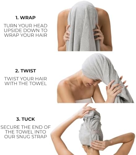 VOLO Super Hero XL Hair Towel - Super Absorbent Quick Dry Nanoweave - X-Large - Image 5