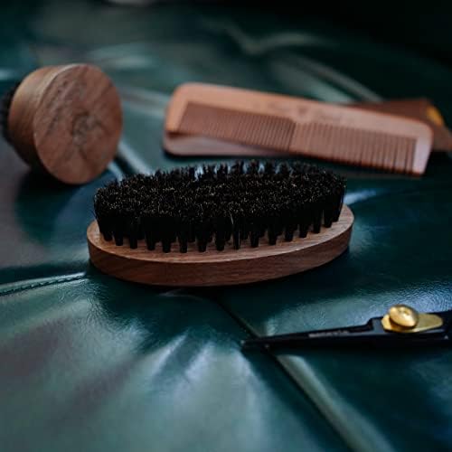 Walnut Wood Boar Bristle Beard Brush for Men - Image 7