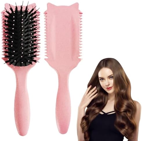Curl Defining Brush, Curl Hair Brushes, Curl Define Styling Brush, For Combing and Shaping Curls in All Hairstyles to Reduce Pulling Travel Size by DiorSun