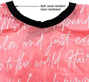 Betty Dain Secret Messages Shampoo Cape, Vinyl, 36" x 54", Rose - Image 4