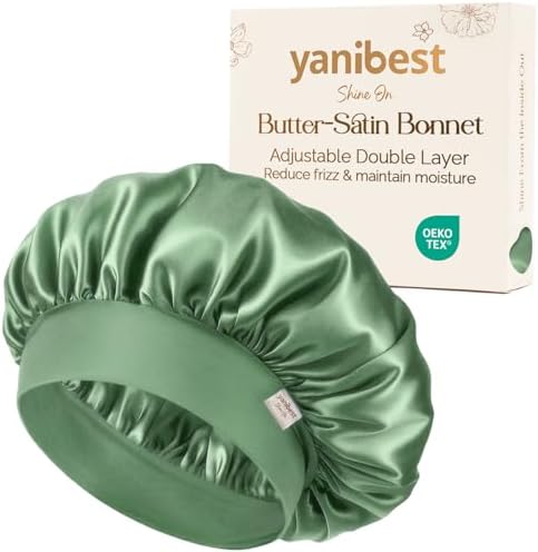 YANIBEST Small Satin Bonnet for Men, Hair Bonnet for Short Hair Waves by yanibest