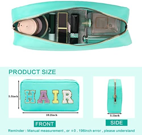 DYSHAYEN Small Cosmetic Bag, Mint Hair - Image 4