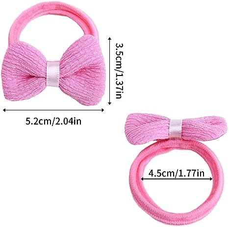 24 Pcs Toddler Hair Ties for Girls, Baby Hair Tie Cute Flower Elastic Scrunchies, Seamless Ponytail Holders, Little Girls Hair Accessories for Thick Hair, Pink, Purple, Blue - Image 2