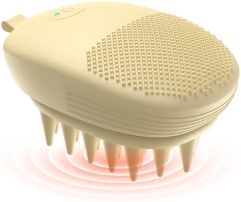 EKZ Vibrating Silicone Scalp Massager Shampoo Brush, Electric Hair Scrubber by EKZ