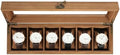 Uten Wooden Watch Box 6 Slot, Watch Display Case with Glass Lid, Brown by UTENHOMEGOODSCENTER