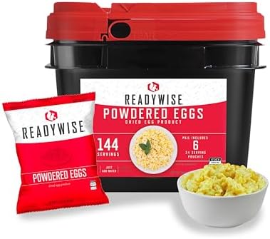 READYWISE Emergency Food Survival Supply Powdered Eggs Bucket 144 Servings by ReadyWise
