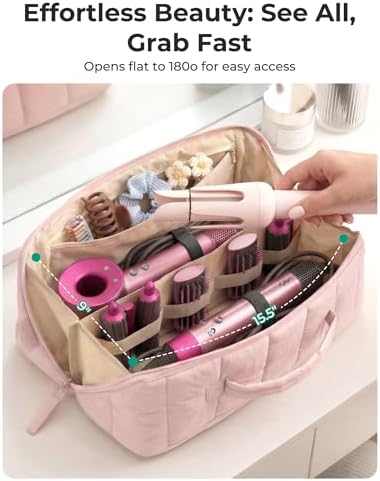 BAGSMART Hair Tool Travel Bag Compatible with Shark FlexStyle, Wide Open - Image 5
