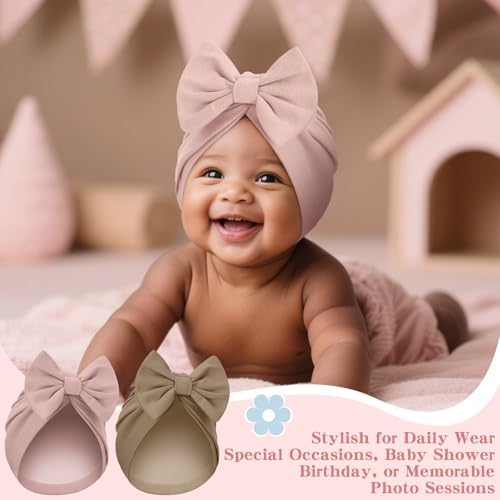 6 Pcs Newborn Satin Bonnet for Infant 0-6 Months - Image 4