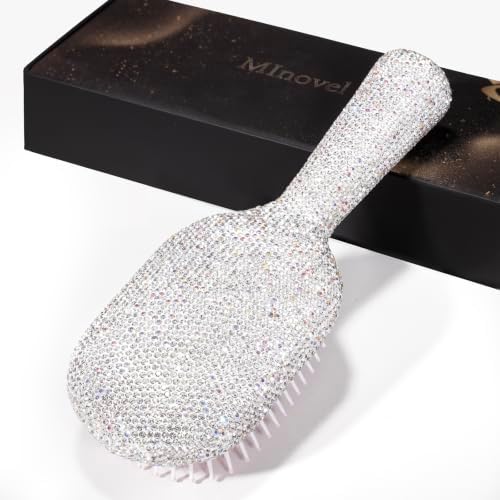 Diamond Hair Brush - Glam Birthday for Women | Sparkly Detangler for Frizzy Hair, Unique Gift for Her by Unknown