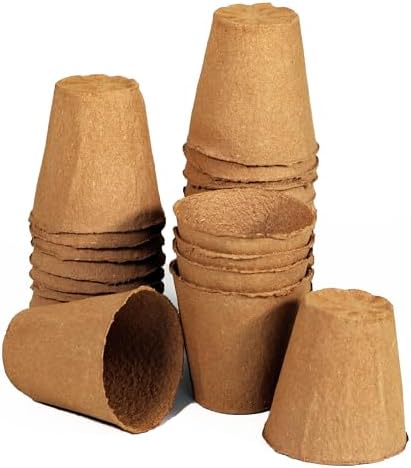 Daniel's Plants 4" Naked Pots | Large Natural Plantable Seed Starter Pots | OMRI-Listed Biodegradable for Seedlings | Enhanced Aeration | Earth Friendly - Peat Free | 30 Pack 4 Inch Round - Image 5