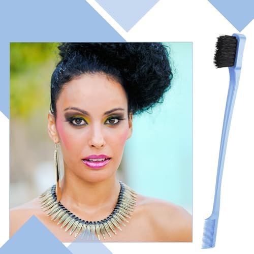 Geiserailie 3 Pcs Slick Back Hair Brush Set Bristle Brush, Light Blue - Image 6