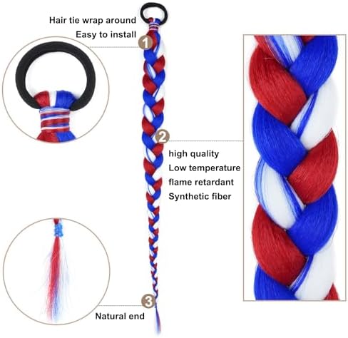 2 Pack Braid Ponytail Extension with Wrap Around Hair Ponytail Extension - Image 3