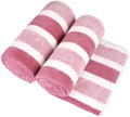 JML Bath Towels, 2 Pack, 27x55 in, Microfiber, Stripe Pink by JML