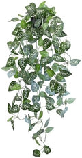 LOYWREE 39-in Long Fake Hanging Plant with Pot Faux Pothos Artificial Potted Plants Small Faux Ivy Vine Plant for Indoor Outdoor Aesthetic Office Living Room Shelf Decor (Black Pot) by Unknown