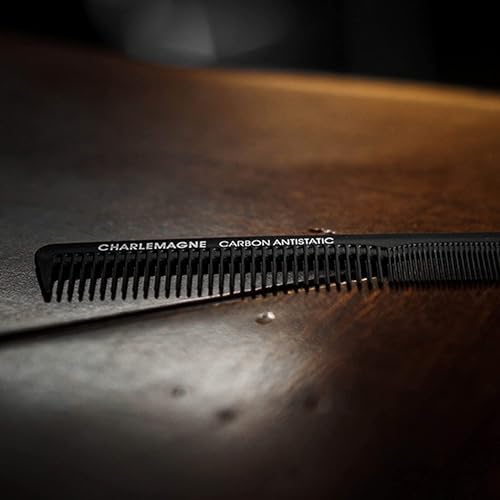 Charlemagne Fine Tooth Hair Comb for Men - 18 cm, Anti-Static Carbon - Image 4