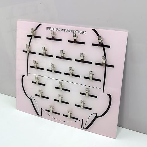 Extension Holder - Styling Extension Holder, Acrylic Hair Separator, Hair Extension Holder Board | Hair Tinsel Organizer, Home And Salon Wig Grafting Plate With Clip For Hairpieces Sectioning Display - Image 4
