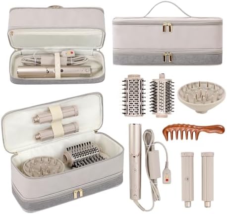 BAGCRAZY Travel Case for Shark FlexStyle & Dyson Airwrap, Gray and Beige by BAGCRAZY