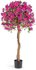 Goplus 53” Bougainvillea Artificial Tree, Faux Silk Flower Tree in Pot w/ 576 Flowers, 288 Leaves, Tall Fake Floor Plant, Artificial Plants for Indoor Outdoor Bedroom Living Room Decor by Goplus