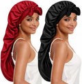 DEMAZALO Silk Long Bonnet for Braids & Curly Hair, Silk Satin Bonnet for Sleeping, Extra Large Bonnets for Women Braid by Demazalodirect