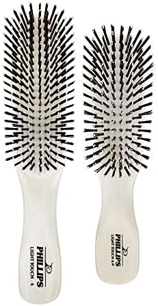 Phillips Brush Light Touch 6 Hair Brush, Full + Petite Combo, Ivory White by PhillipsBrush