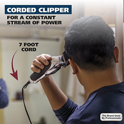 Wahl USA Chrome Pro Corded Clipper Complete Haircutting Kit for Men - Image 6