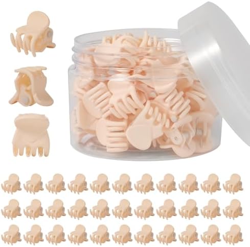 YOHAMA 36Pcs Beige Mini Hair Claw Clips for Women&Girls, Strong Bangs Clips - Image 4