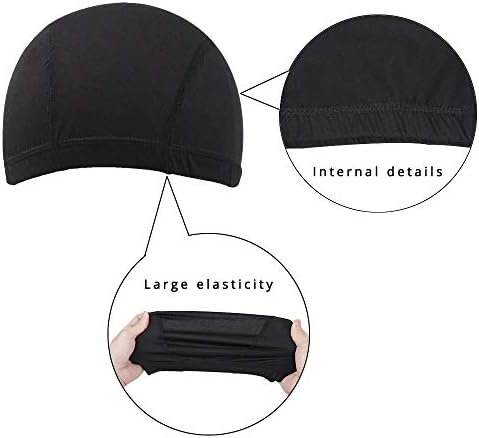 ZQIAN BEAUTY Dome Cap for Wigs - 6 Pcs Stretch Mesh Caps for Women Men (Black, M) - Image 4