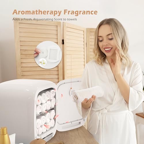 Keenray Hot Towel Warmer Cabinet, Professional Spa Towel Warmer with Digital Screen, Adjustable Timer and Delay, Customized Fragrance, Heat Dry & Wet Towels for Spa, Salon, Home 14 L Snow White - Image 6