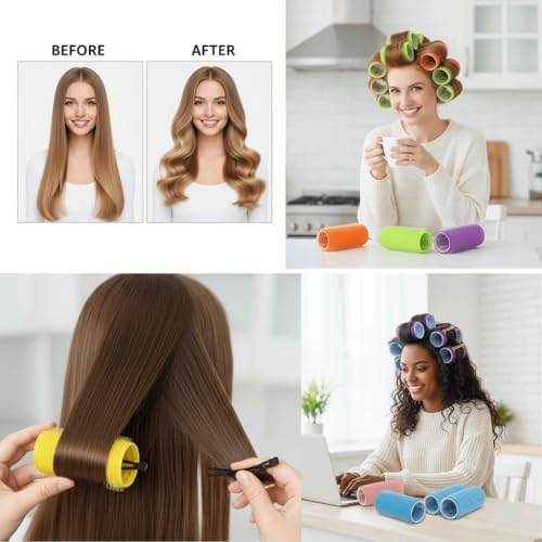 Medium Colors Self Grip Hair Rollers 6PC - Image 5