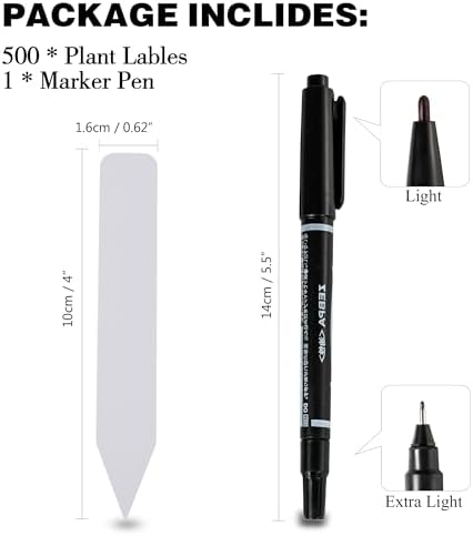 Plant Labels 4 Inch 500Pcs Plastic Plant Name Tags for Seedlings - Image 2