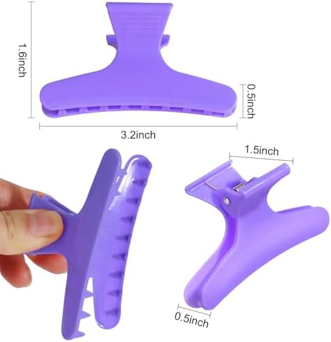 Ondder Butterfly Hair Claw Clips for Styling & Sectioning - Pro Hair Clamp Clips for Makeup, Cutting & Coloring - Hair Accessories for Women & Girls - Image 2
