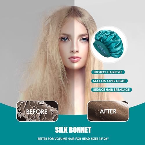 Satin Silk Bonnet for Hair, Double Layer Sleep Cap for Men & Women - Image 5