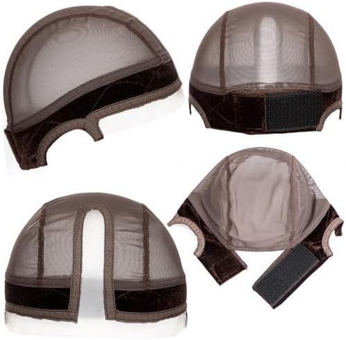 Wig Caps for Women Wig Cap with Grip Band for Keeping Wigs in Place Glueless Wig Grip Cap with T-part Transparent Lace Caps Non-Slip Adjustable Wig Caps Elastic Headband (Brown) - Image 5