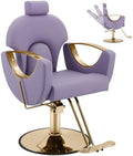 Salon Chair for Hair Stylist, Reclining Barber Chair with Hydraulic Pump by Tythical