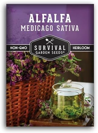 Alfalfa Seeds for Planting - Survival Garden Seeds (1 Pack) by SurvivalGardenSeeds