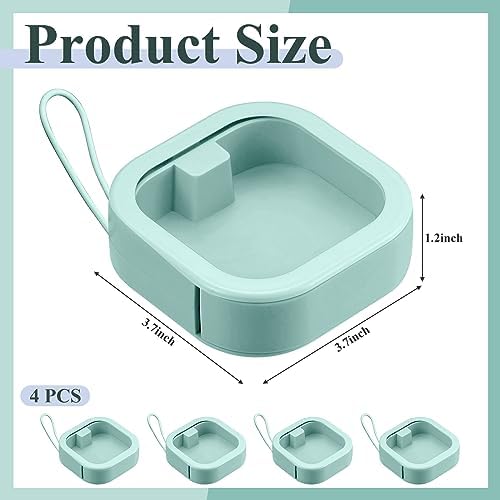 Kathfly 4 Pcs Hair Tie Organizer Travel, Stackable, Green - Image 2
