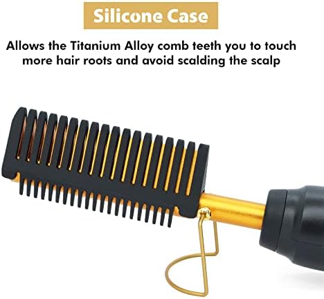 Dolahair Electric Hot Comb for Wigs Hair Straightener Electric Pressing Combs Lace Front Wigs Flat Iron Comb Lace Melting Band wig kit with hot comb wig installation kit - Image 6