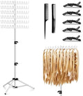 JANMPASK Braiding Hair Rack Height Adjustable 144 Pegs Braiding Rack Hair Extension Holder with Hair Braid Tools,Easy to Assemble by JANMPASK
