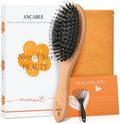 Boar Bristle Hair Brush Gift Set for Women & Men, 100% Natural Bristle by Ancable