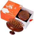Wooden Scalp Massager for Hair Growth, Easy-Grip Handheld Brush for Dandruff Removal & Stress Relief, Anti-Static Portable Hairbrush with Gift Box, Travel & Home Use, Pet Friendly by Unknown